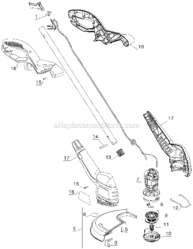 Black and Decker ST7700 (Type 4) 13 String Trimmer Power Tool Page A Diagram
